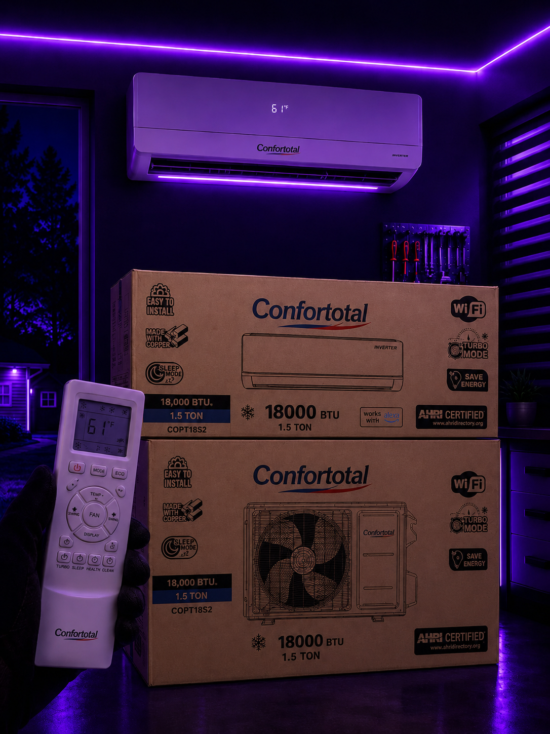 Confortotal 1.5 TON – 18,000 BTU Inverter